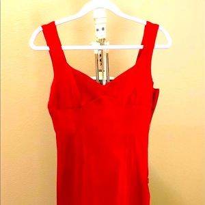 Red boutique bodycon satin dress sz M